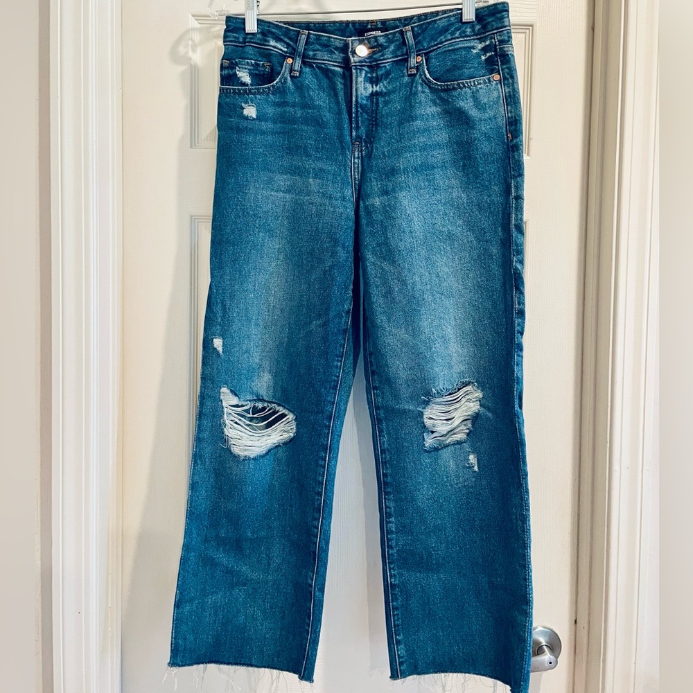 Express 90s Ankle Boot Mid Rise Jeans - Picture 3 of 8